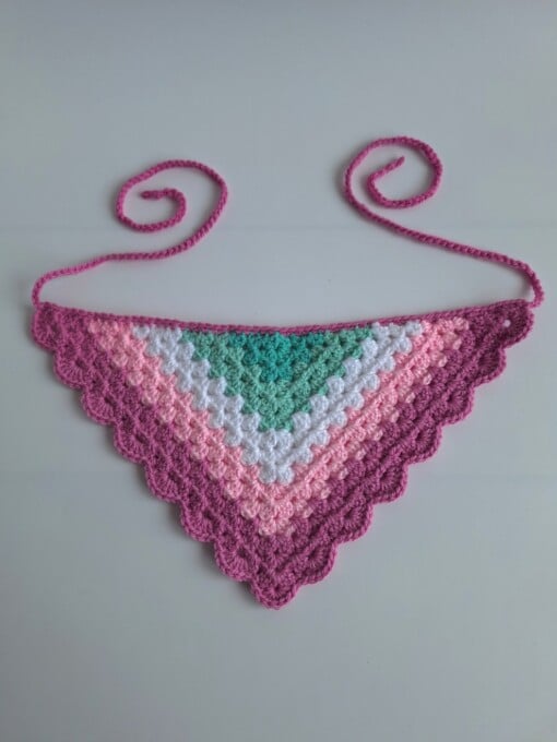 Gehaakte bandana 'Lavendel & munt'