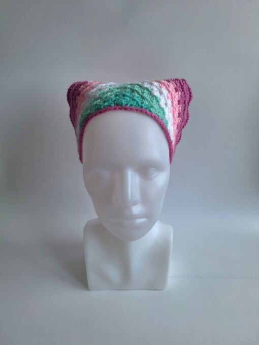 Gehaakte bandana 'Lavendel & munt'