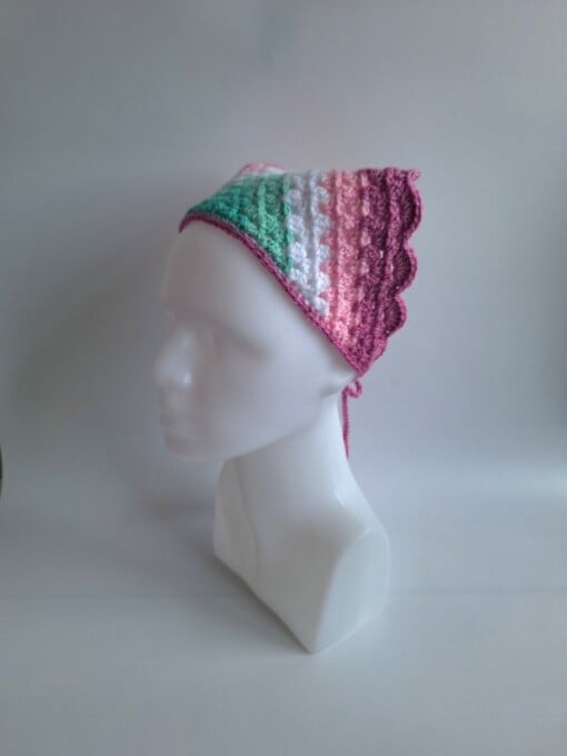 Gehaakte bandana 'Lavendel & munt'