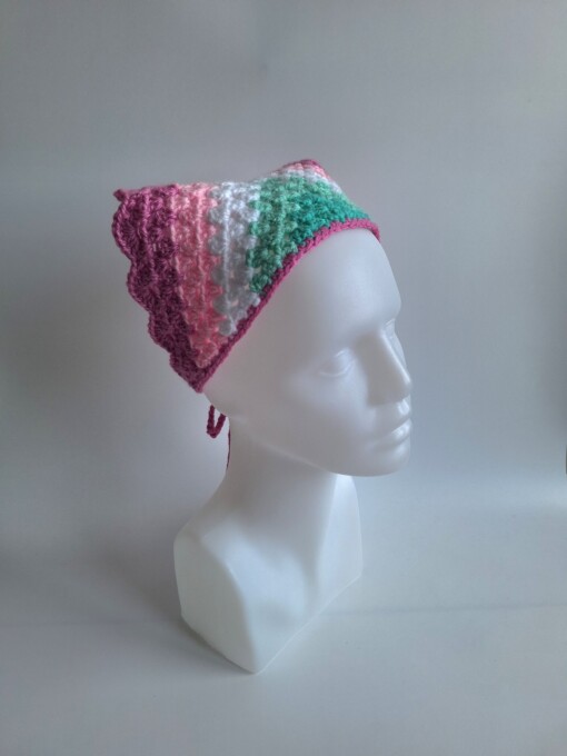 Gehaakte bandana 'Lavendel & munt'