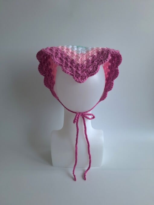 Gehaakte bandana 'Lavendel & munt'