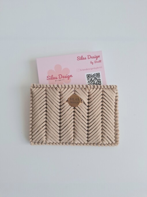 Geweven pasjeshouder | Beige