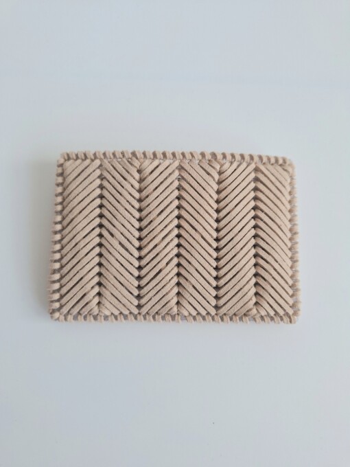 Geweven pasjeshouder | Beige