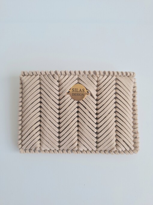 Geweven pasjeshouder | Beige