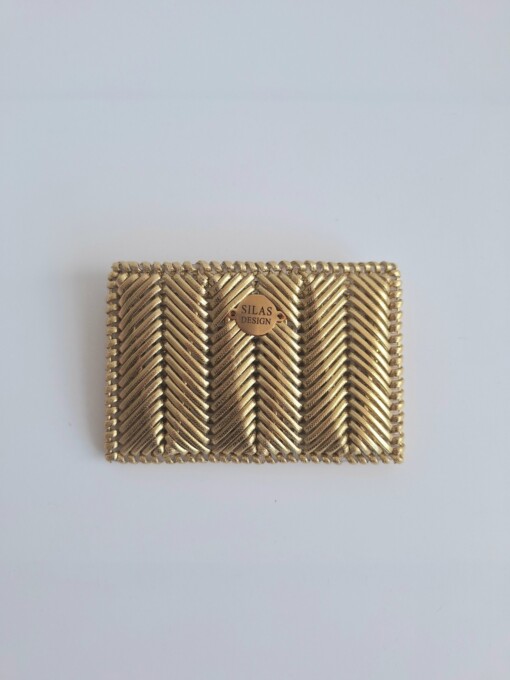 Geweven pasjeshouder | Metallic goud