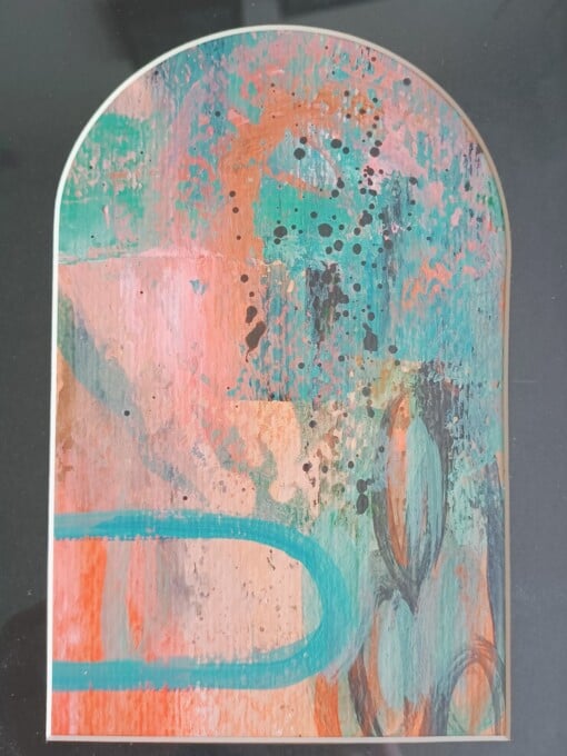 Mini schilderij kleurrijk - passe partout