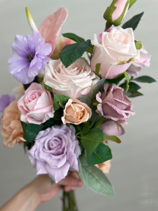 Zijden bloemen boeket “lilac moon”