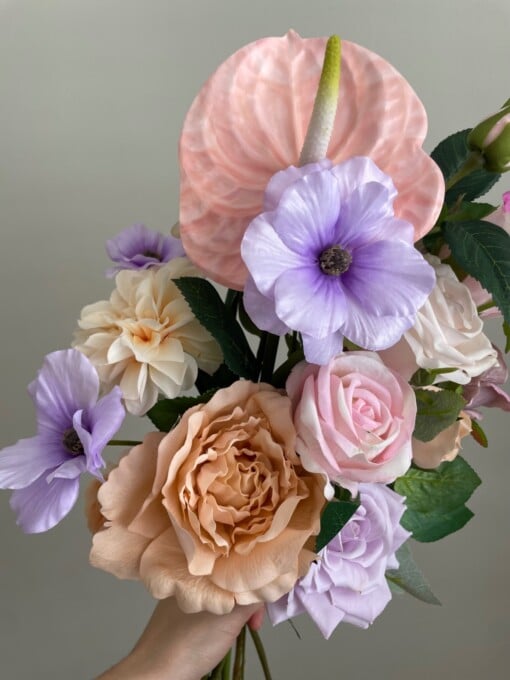 Zijden bloemen boeket “lilac moon”