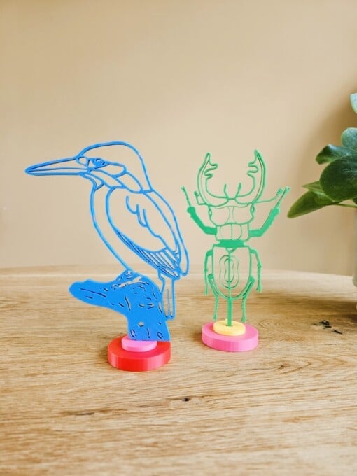 3D-geprinten wanddecoratie ijsvogel Milly  180 x 130,5 x 4 mm