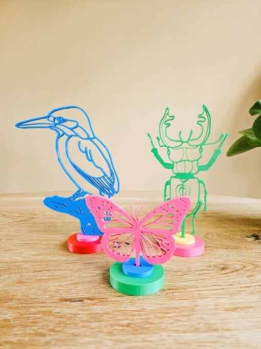 3D-geprinten wanddecoratie ijsvogel Milly  180 x 130,5 x 4 mm