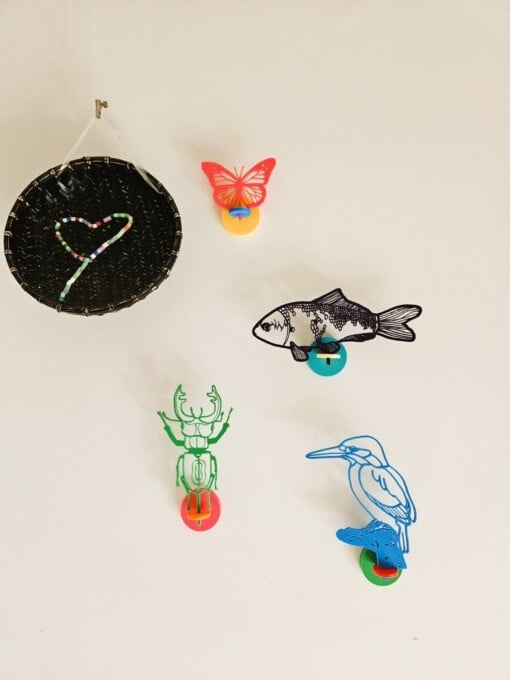 3D-geprinten wanddecoratie ijsvogel Milly  180 x 130,5 x 4 mm