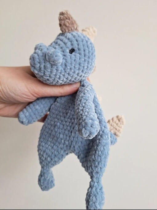 Gehaakt dino knuffeldoekje