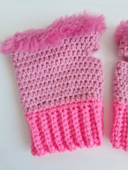 Gehaakte handschoenen - gehaakte vingerloze handschoenen | Barbie girl