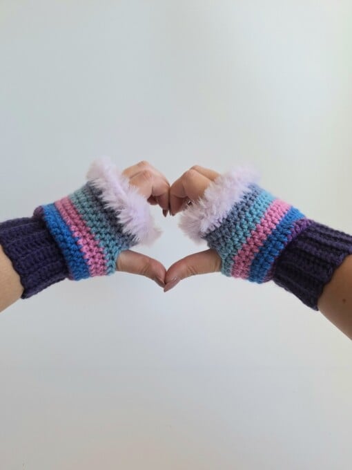 Gehaakte handschoenen - gehaakte vingerloze handschoenen | Coraline vibes