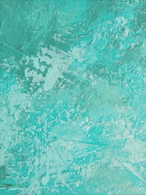 Landschap schilderij - mixed media - geel blauw