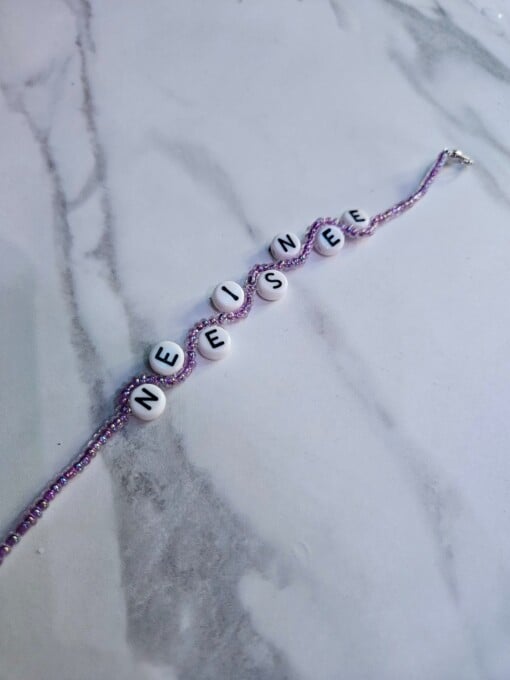 Armband met tekst