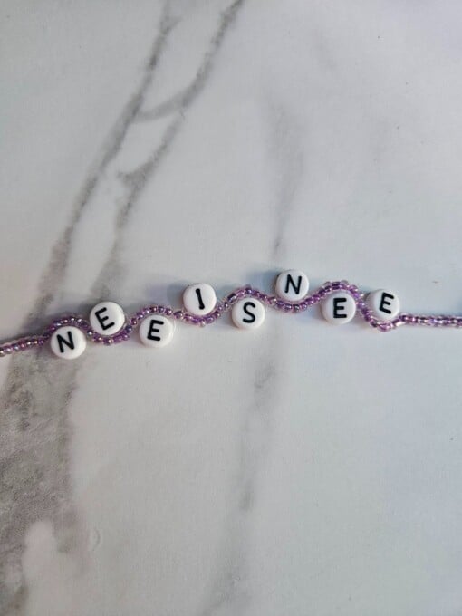 Armband met tekst