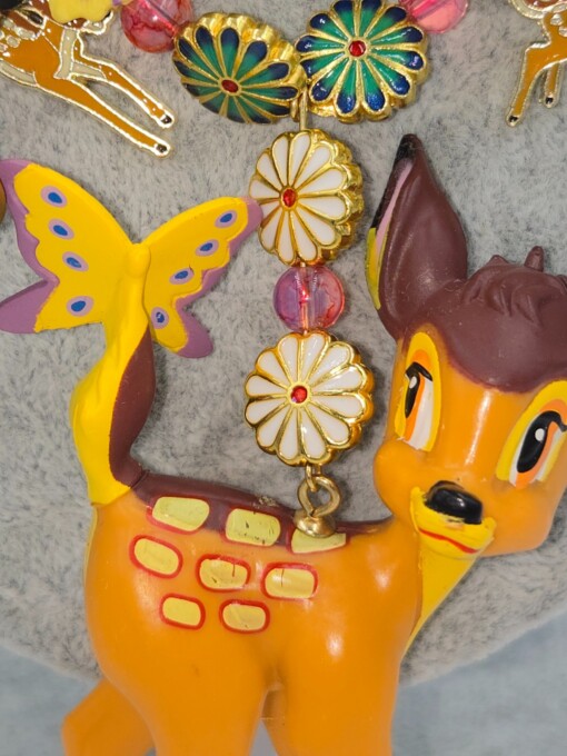 Bambi, Stampertje en Bloem, Handgemaakte ketting voor de echte Disney liefhebber.