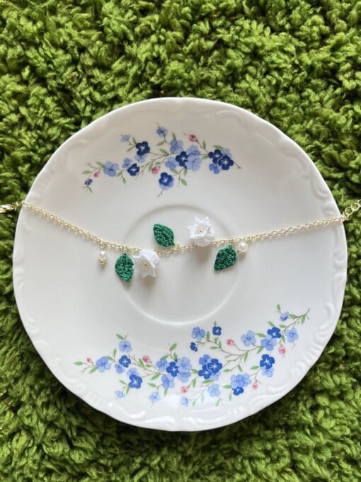 Micro Gehaakte Lelietjes-van-Dalen Armband