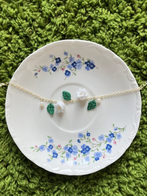 Micro Gehaakte Lelietjes-van-Dalen Armband