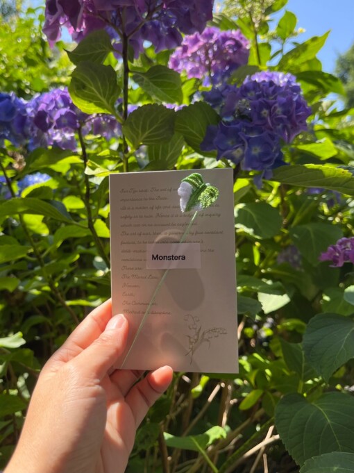 Micro Gehaakte Monstera Blad – Boekenlegger & Magneet