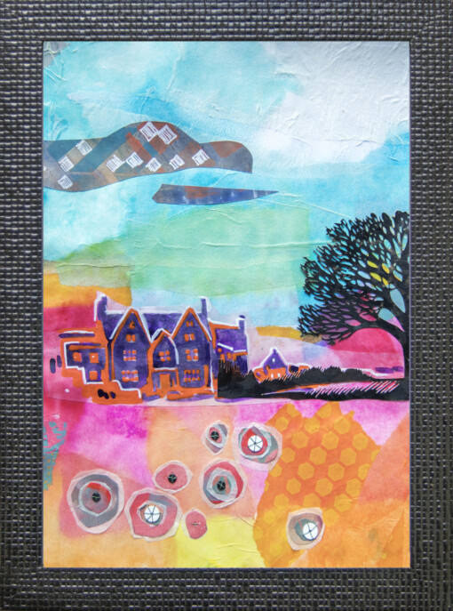 Stil en kalm 2 -collage on papier