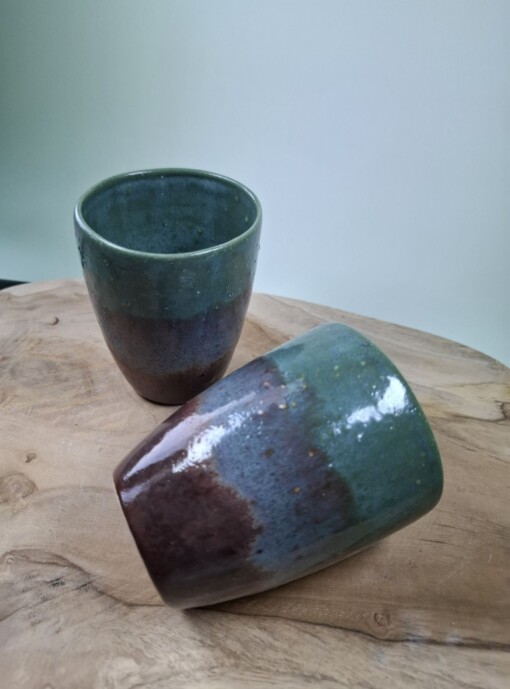 2 keramiek koffiebekers Forrest