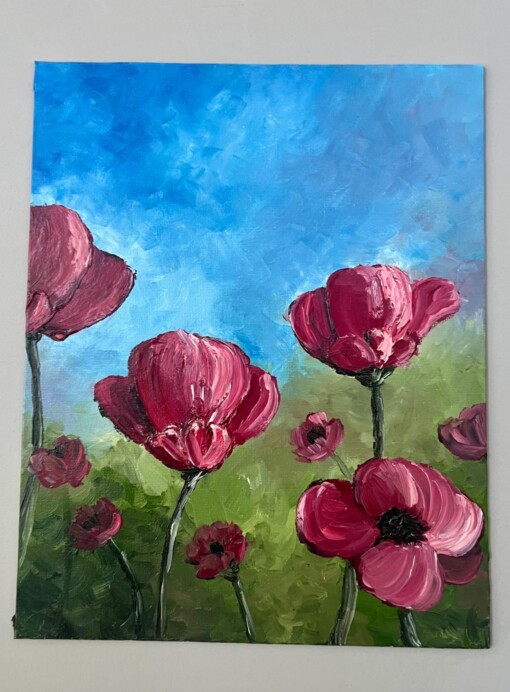 Schilderij "Poppy" - origineel kunstwerk in olieverf