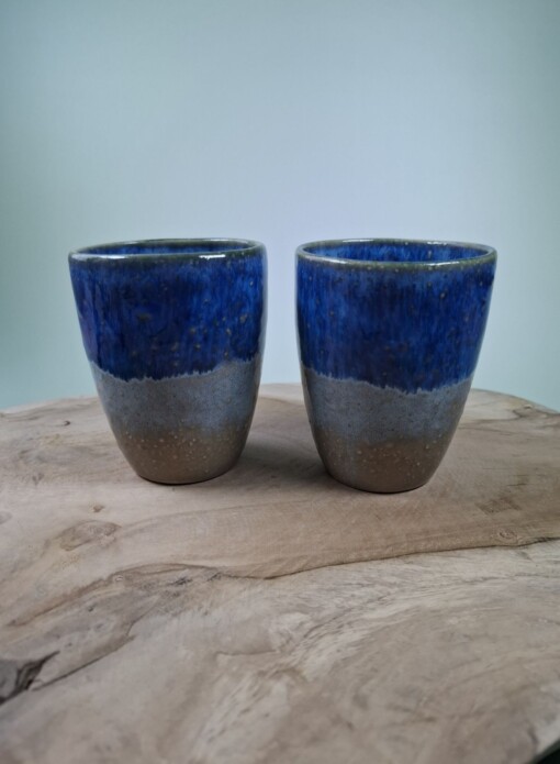 2 keramiek koffiebekers Blue Dream