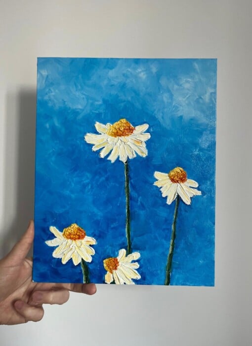 Schilderij "Daisy" - origineel kunstwerk in olieverf