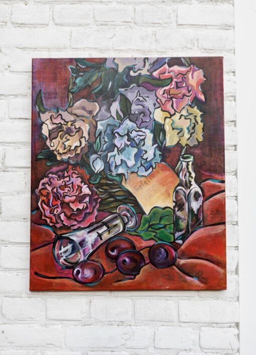 Herst stilleven schilderij on canvas doek, acrylverf