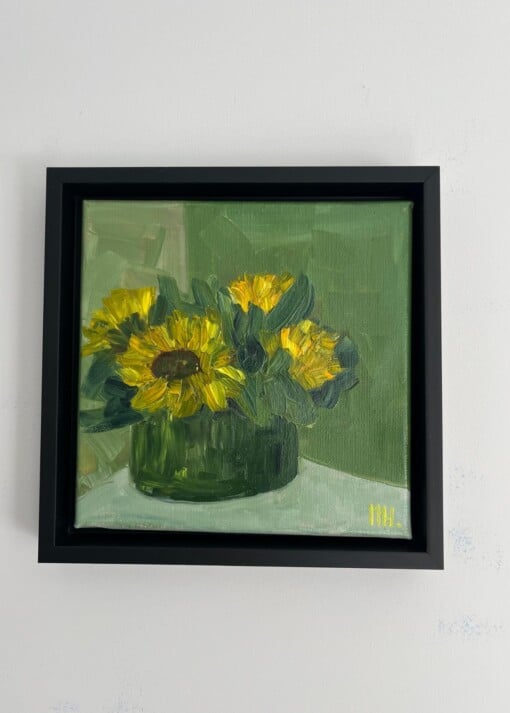 Schilderij "zonnebloemen" - origineel kunstwerk in olieverf
