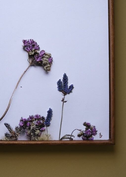 Bloemen Borduurwerk - Paarse bloemen uit Zuid-Afrika
