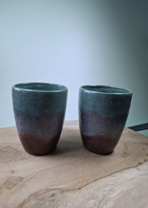 2 keramiek koffiebekers Forrest