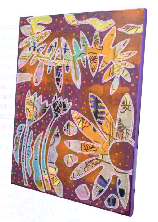 Dansende bladeren. Origineel schilderij