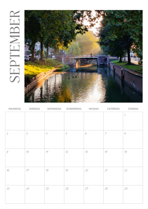 Jaarkalender Utrecht - 2024 - A3 formaat