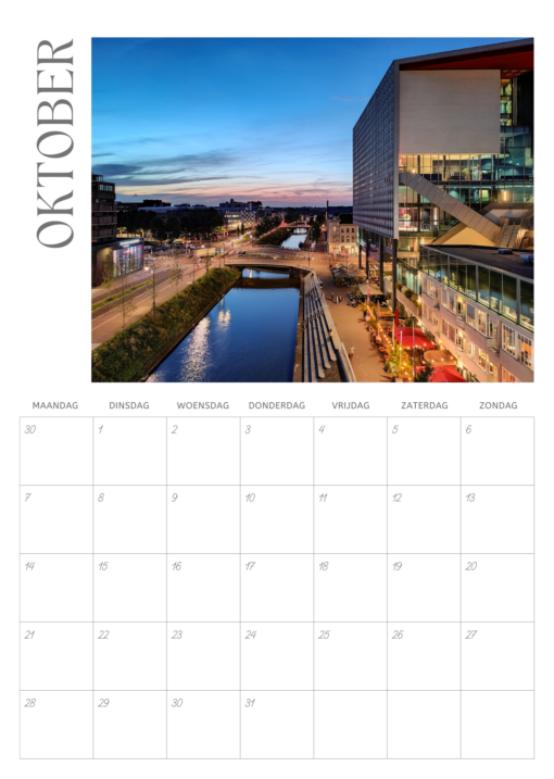 Jaarkalender Utrecht - 2024 - A3 formaat