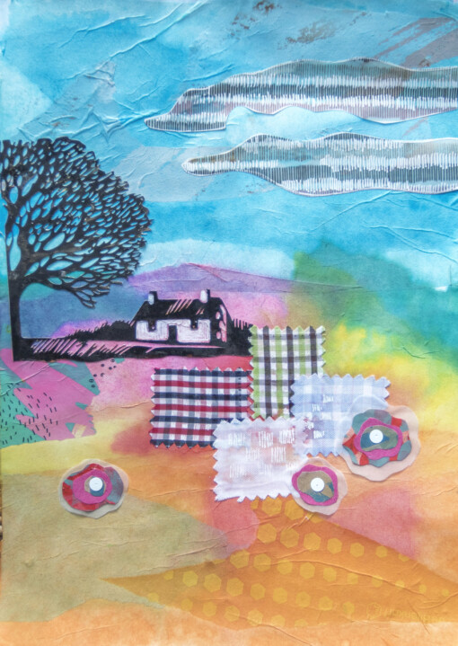 Stil en kalm 1 -collage on papier
