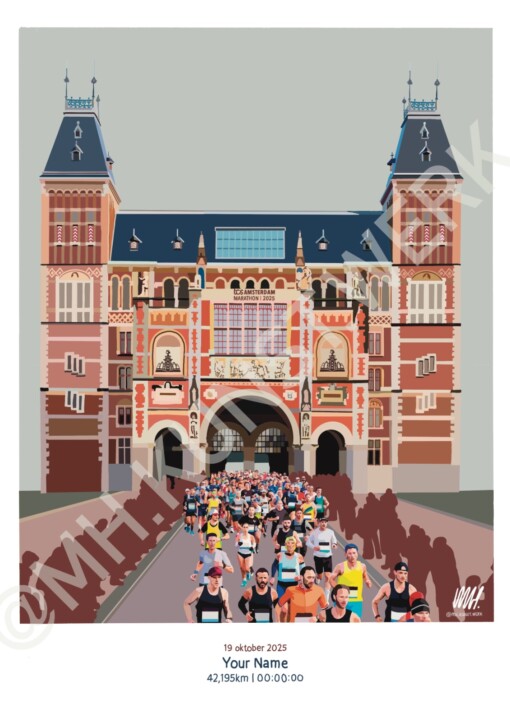 Amsterdam Marathon art print