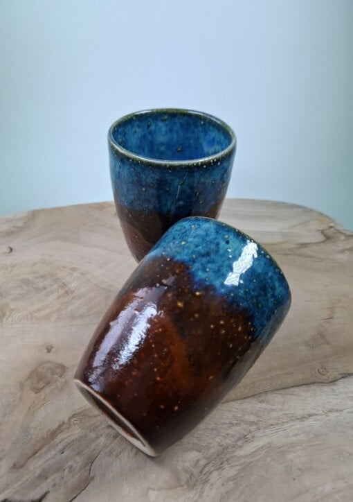 2 keramiek koffiebekers Avondlucht
