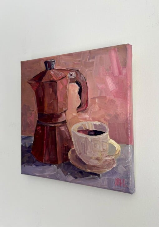 Schilderij "Espresso Macchiato" - origineel kunstwerk in olieverf