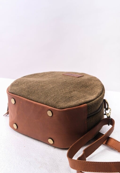 Ronde Crossbody Tas Minx Bruin