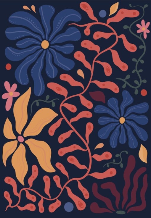 Floral Fantasy Fiesta Art Print