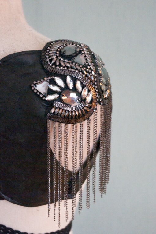 Leren Harnas met Epaulettes