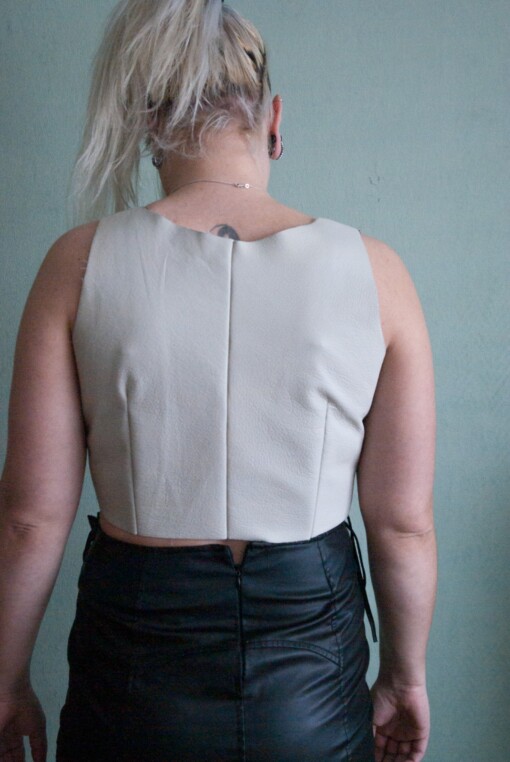 Handgemaakte corset top met veters