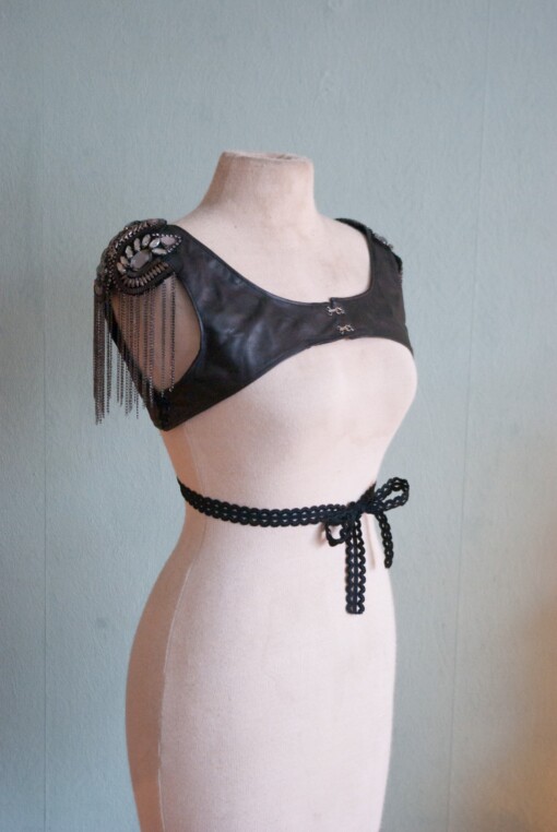 Leren Harnas met Epaulettes