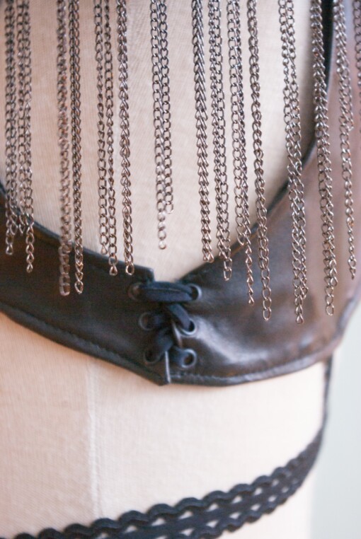 Leren Harnas met Epaulettes