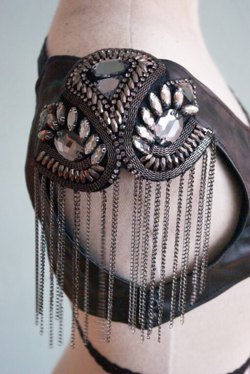Leren Harnas met Epaulettes
