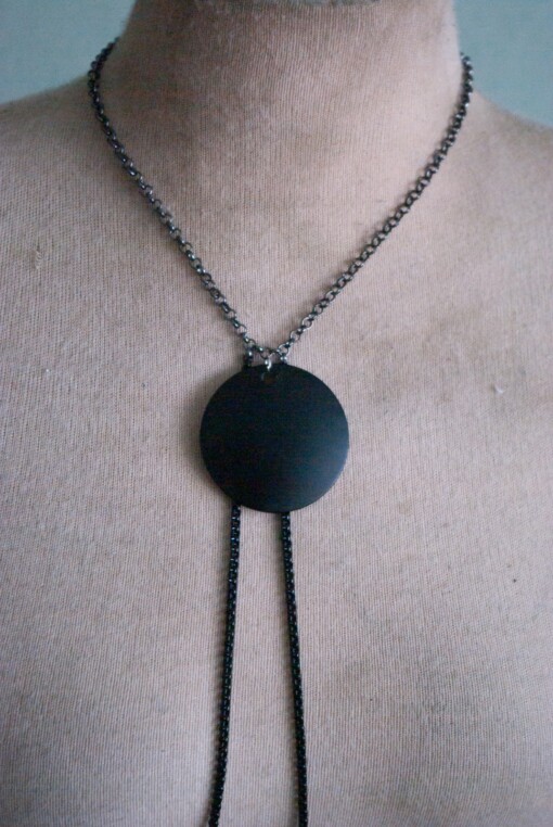 Rosé goud/zwart Body Chain Ketting
