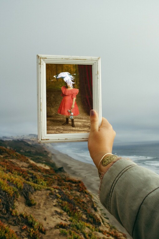 Collage Art Print - Never-never land